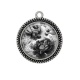 Pendentif Cabochon Argent - fleur