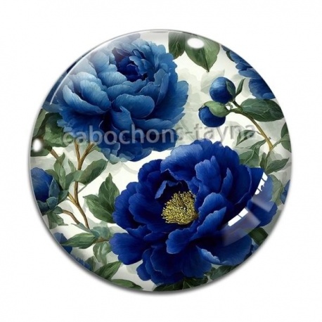 Cabochon Verre - fleur