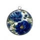 Pendentif Cabochon Argent - fleur