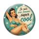 Cabochon Verre - je suis une femme super cool