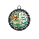 Pendentif Cabochon Argent - je suis une femme super cool