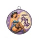Pendentif Cabochon Argent - super pin up