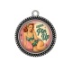 Pendentif Cabochon Argent - super pin up