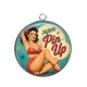 Pendentif Cabochon Argent - super pin up
