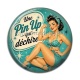 Cabochon Résine - une pin up qui déchire