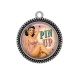 Pendentif Cabochon Argent - pin up