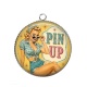 Pendentif Cabochon Argent - pin up
