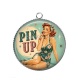 Pendentif Cabochon Argent - pin up