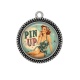 Pendentif Cabochon Argent - pin up