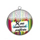 Pendentif Cabochon Argent - maîtresse préférée