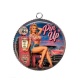 Pendentif Cabochon Argent -  pin up