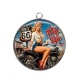 Pendentif Cabochon Argent -  pin up