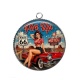 Pendentif Cabochon Argent -  pin up