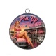 Pendentif Cabochon Argent -  pin up