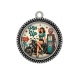 Pendentif Cabochon Argent -  pin up