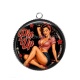Pendentif Cabochon Argent -  pin up