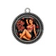 Pendentif Cabochon Argent -  pin up