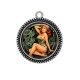 Pendentif Cabochon Argent -  pin up