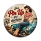 Cabochon Verre - une pin up qui déchire