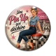 Cabochon Verre - une pin up qui déchire