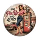 Cabochon Verre - une pin up qui déchire