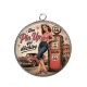 Pendentif Cabochon Argent - une pin up qui déchire