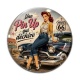 Cabochon Verre - une pin up qui déchire