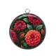 Pendentif Cabochon Argent - fleur