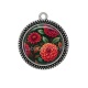 Pendentif Cabochon Argent - fleur