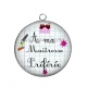 Pendentif Cabochon Argent - maîtresse préférée