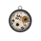Pendentif Cabochon Argent - fleur