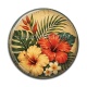 Cabochon Résine - fleur exotique