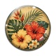 Cabochon Verre - fleur exotique
