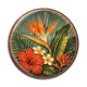 Cabochon Résine - fleur exotique