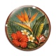 Cabochon Verre - fleur exotique