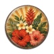 Cabochon Résine - fleur exotique