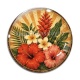 Cabochon Verre - fleur exotique