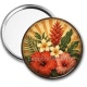 Miroir de poche - fleur exotique