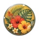 Cabochon Verre - fleur exotique