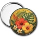 Miroir de poche - fleur exotique