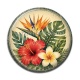 Cabochon Résine - fleur exotique