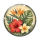 Cabochon Verre - fleur exotique