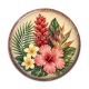 Cabochon Résine - fleur exotique