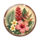 Cabochon Verre - fleur exotique