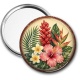 Miroir de poche - fleur exotique