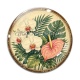 Cabochon Verre - fleur exotique