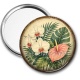 Miroir de poche - fleur exotique