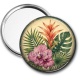 Miroir de poche - fleur exotique