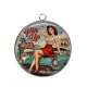 Pendentif Cabochon Argent - pin up