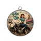 Pendentif Cabochon Argent - pin up